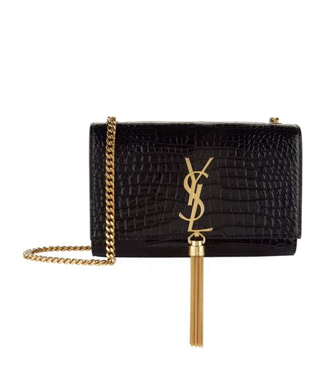 ysl croc small monogram kate chain bag|Saint Laurent Kate Small YSL Monogram Crocodile .